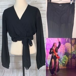 Price firm. Fashion nova black party outfit size large nwot